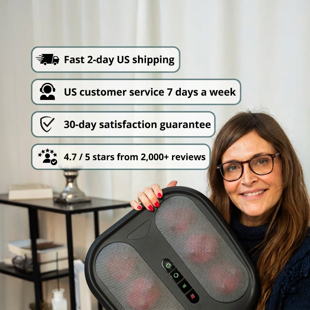 Fast US shipping, 30-day guarantee, 4.7 star rating
